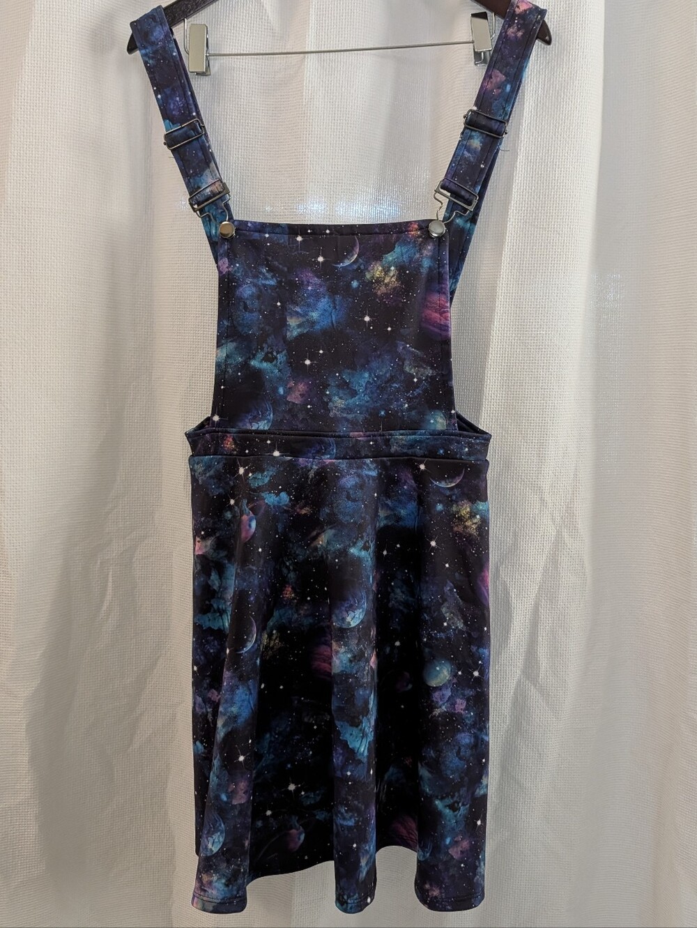 Hot Topic Galaxy Watercolor Overall Shirtall Mini Dress